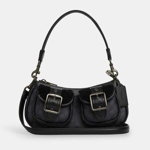 NWT Coach CY658 Ashton Baguette Bag In Signature Canvas